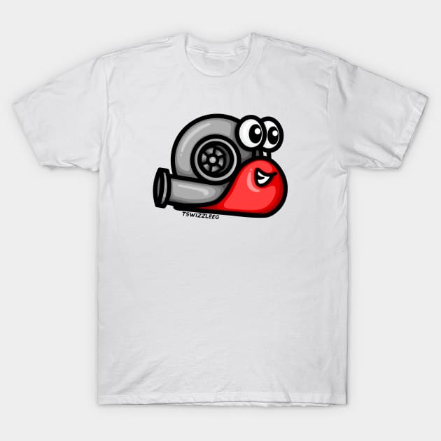 Turbo Snail (Version 1) - Red T-Shirt by hoddynoddy